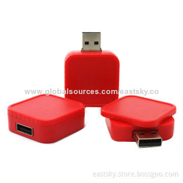 Square Swivel Style USB Drive, Like a Square Box, 64MB to 32GB Memory CapacityNew